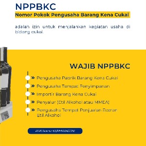 NPPBKC (Nomor Pokok Pengusaha Barang Kena Cukai)
